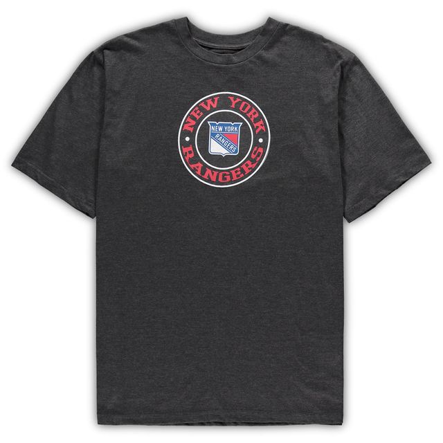 Ensemble de pyjama t-shirt et short pour hommes Concepts Sport bleu/charbon chiné des Rangers New York Tailles Big & Tall