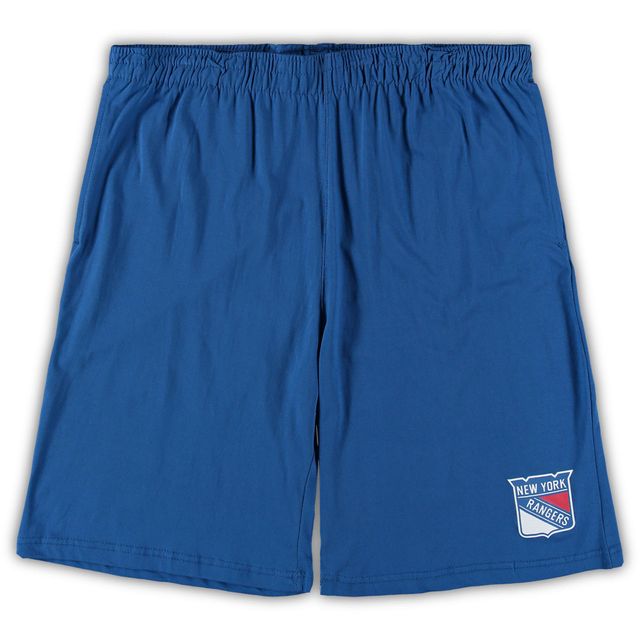 Ensemble de pyjama t-shirt et short pour hommes Concepts Sport bleu/charbon chiné des Rangers New York Tailles Big & Tall