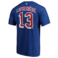 Men's Fanatics Alexis Lafreniere Blue New York Rangers Big & Tall Name Number T-Shirt