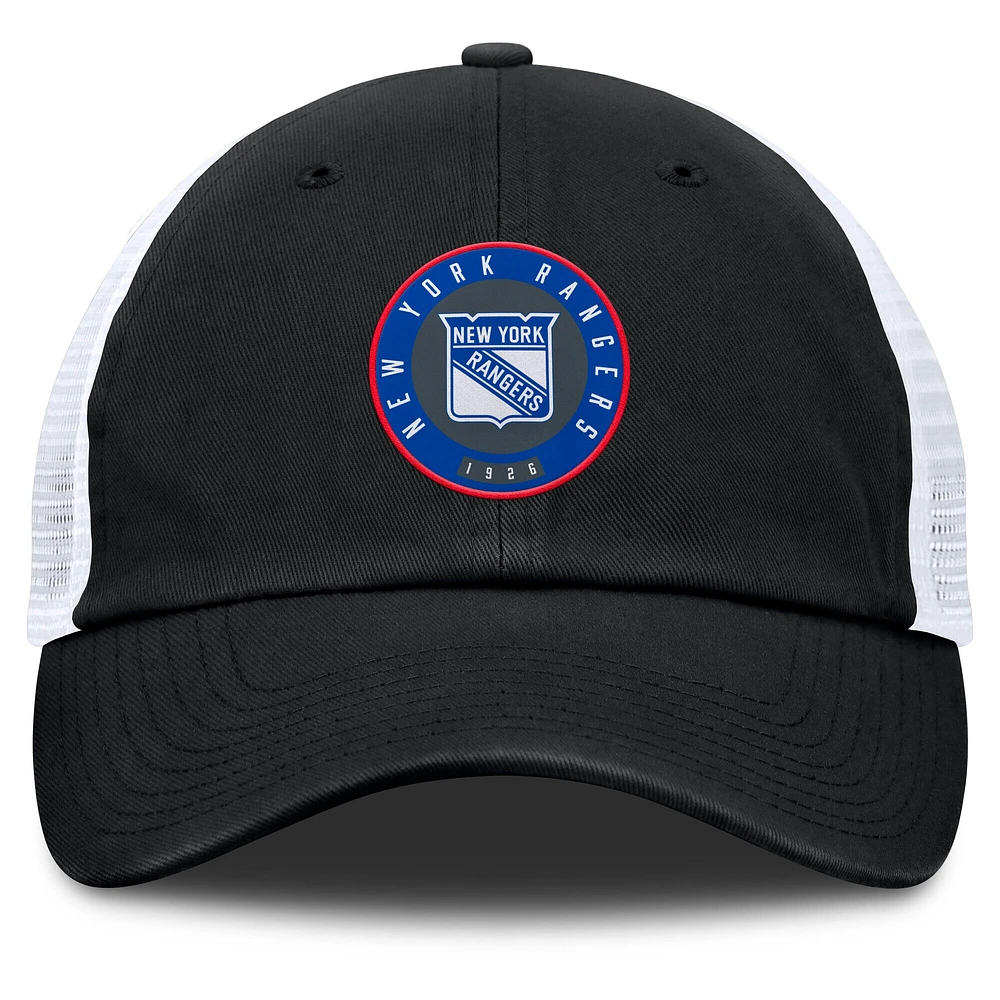 Men's Fanatics  Black/Gray New York Rangers Averie Trucker Adjustable Hat