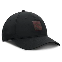 Men's Fanatics Black New York Rangers Authentic Pro Road Logo Adjustable Hat