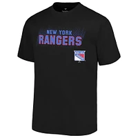 Men's Fanatics Black New York Rangers Big & Tall Wordmark T-Shirt