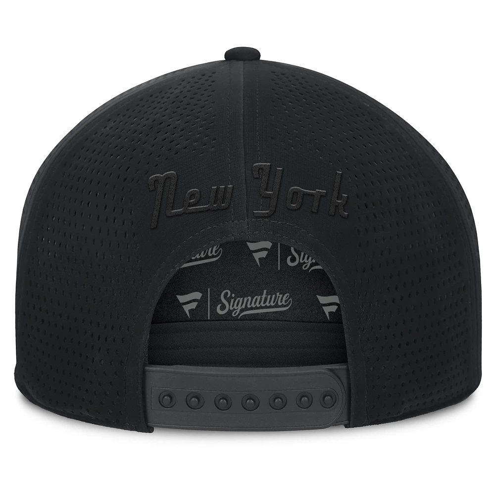 Men's Fanatics Black New York Rangers Front Office Adjustable Hat
