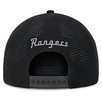 Men's Fanatics Black New York Rangers Front Office Performance A-Frame Adjustable Hat