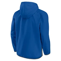 Veste à capuche demi-zip Fanatics Blue New York Rangers Flagrant Foul Anorak Raglan pour hommes