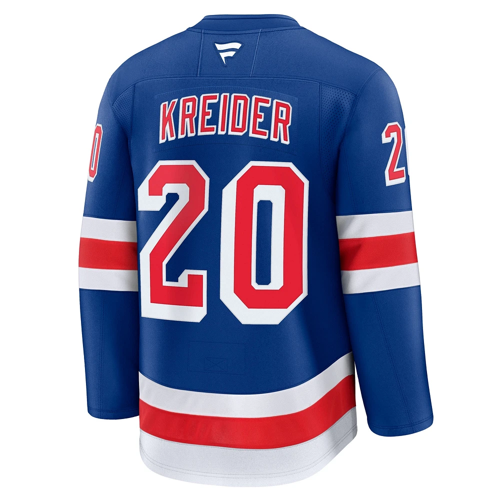 Maillot Fanatics Chris Kreider bleu pour homme des New York Rangers à domicile de qualité supérieure