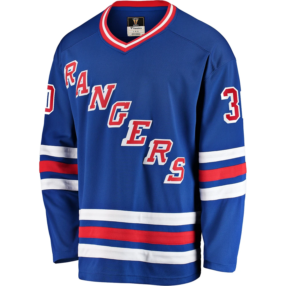 Men's Fanatics Glenn Healy Blue New York Rangers Premier Breakaway Retired Player Jersey