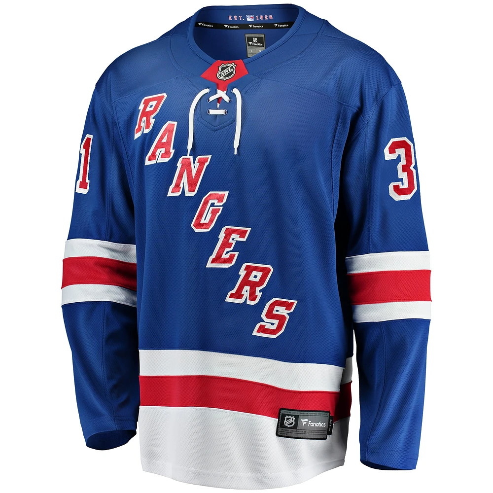 Men's Fanatics Igor Shesterkin Blue New York Rangers Home Breakaway Player Jersey