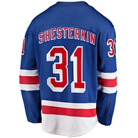 Men's Fanatics Igor Shesterkin Blue New York Rangers Home Breakaway Player Jersey