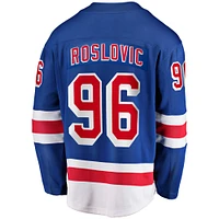 Men's Fanatics Jack Roslovic Blue New York Rangers Home Premier Breakaway Player Jersey