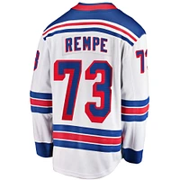 Men's Fanatics Matt Rempe White New York Rangers Away Premier Breakaway Player Jersey