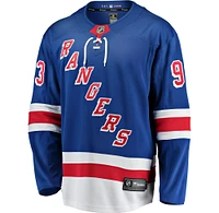 Men's Fanatics Mika Zibanejad Blue New York Rangers Home Breakaway Player Jersey