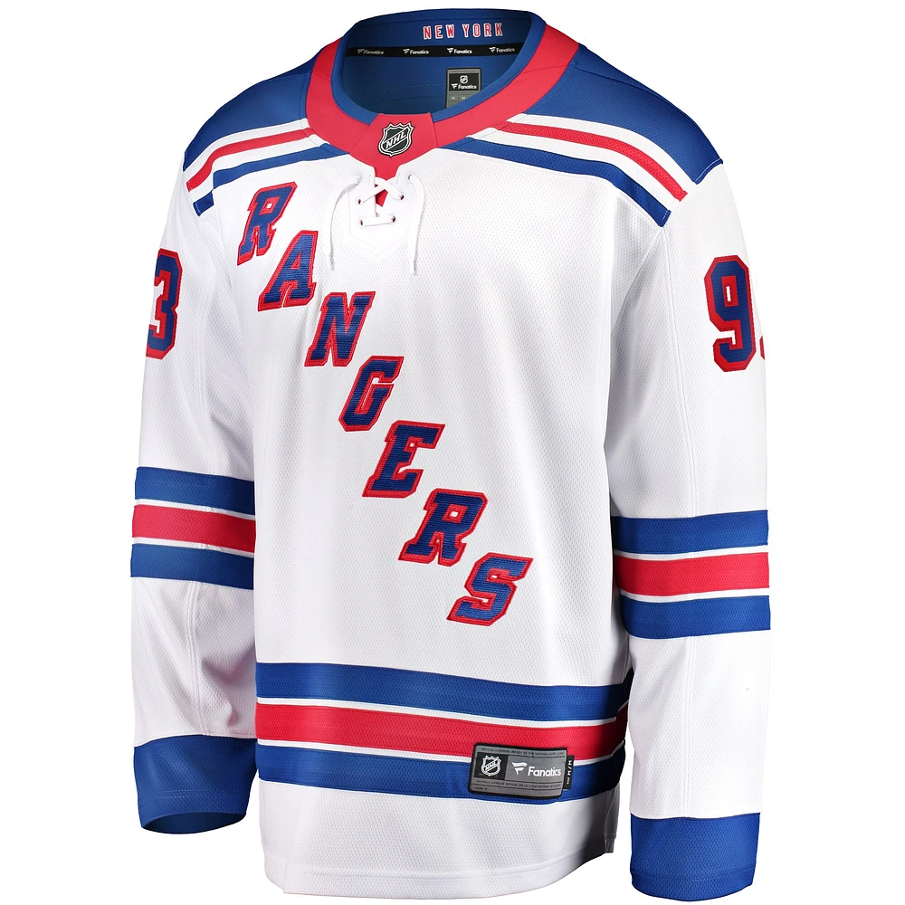 Men's Fanatics Mika Zibanejad White New York Rangers Away Premier Breakaway Player Jersey