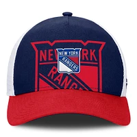 Men's Fanatics Navy/Red New York Rangers Authentic Pro A-Frame Rink Adjustable Hat