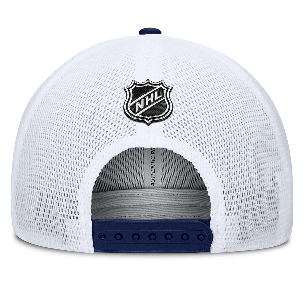 Men's Fanatics Navy/Red New York Rangers Authentic Pro A-Frame Rink Adjustable Hat