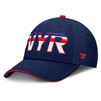 Men's Fanatics Navy/Red New York Rangers Authentic Pro Rink Team Code Flex Hat