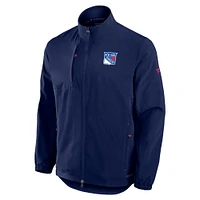Men's Fanatics  Navy New York Rangers Authentic Pro Rink Coaches Full-Zip Jacket