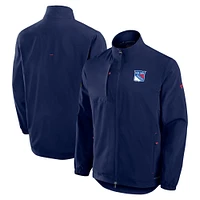 Men's Fanatics  Navy New York Rangers Authentic Pro Rink Coaches Full-Zip Jacket
