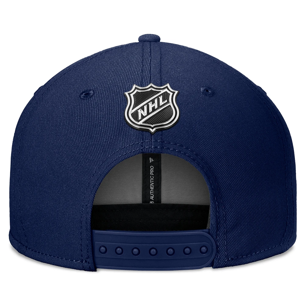Men's Fanatics Navy New York Rangers Authentic Pro Training Camp Snapback Hat