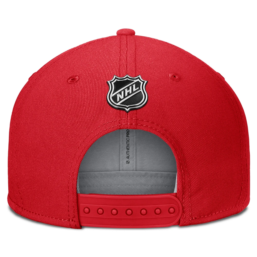 Men's Fanatics Red New York Rangers Authentic Pro Team Rink Snapback Hat