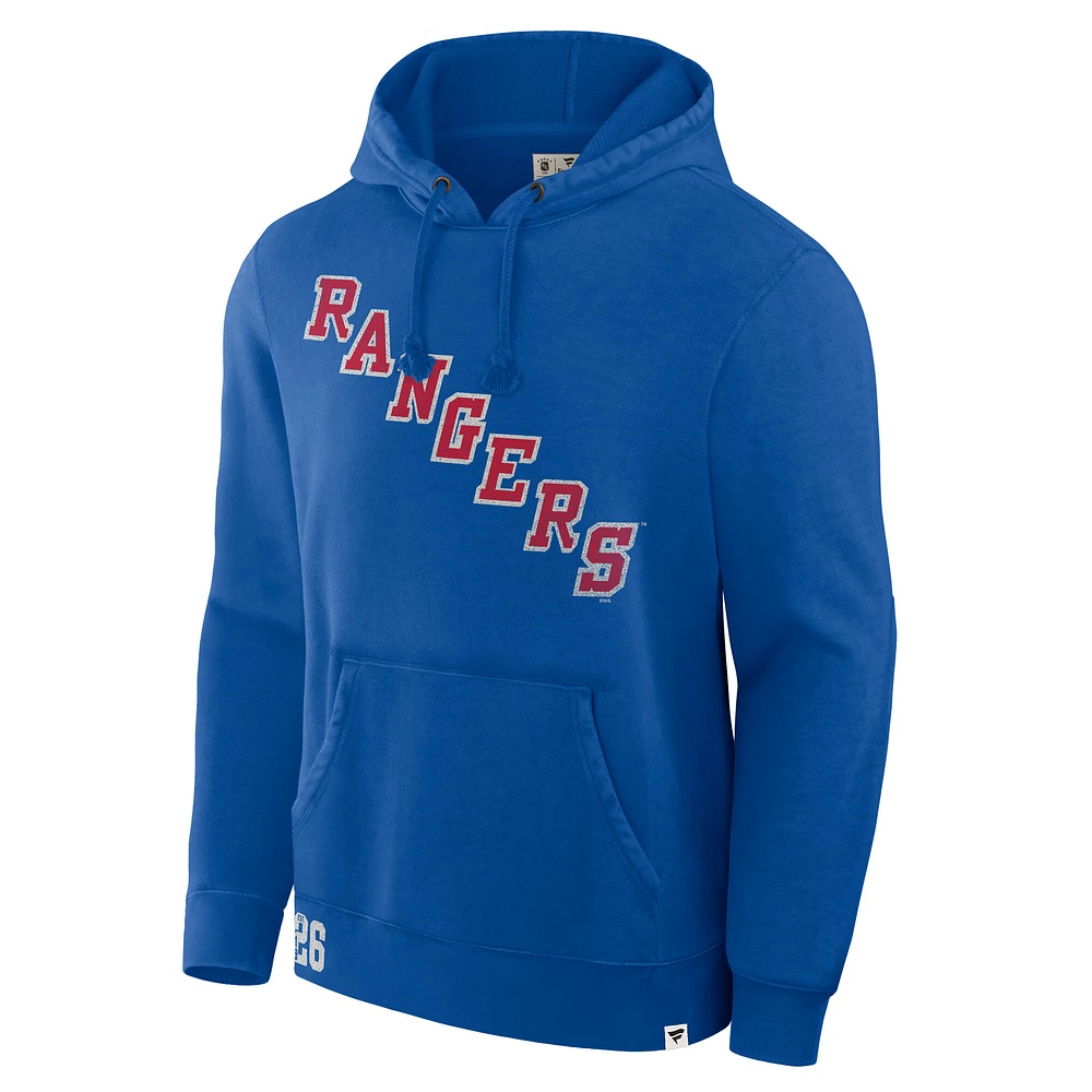 Sweat à capuche en polaire pour homme Fanatics Royal New York Rangers Decades Collection Tradition