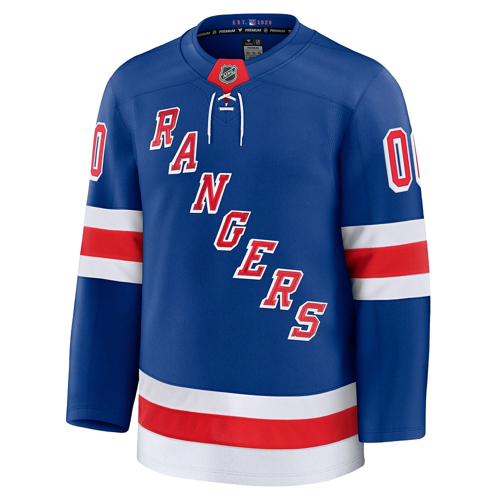 Men's Fanatics Royal New York Rangers Home Premium Custom Jersey