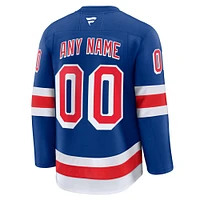 Men's Fanatics Royal New York Rangers Home Premium Custom Jersey