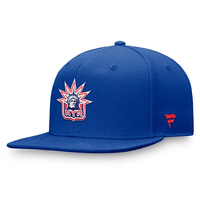 Casquette ajustée Fanatics Royal New York Rangers pour homme avec logo de l'équipe