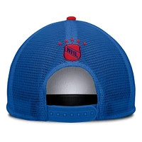Men's Fanatics White/Royal New York Rangers Decades Collection Foam Front Snapback Hat