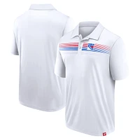 Men's Fanatics White New York Rangers Victory For Us Interlock Polo