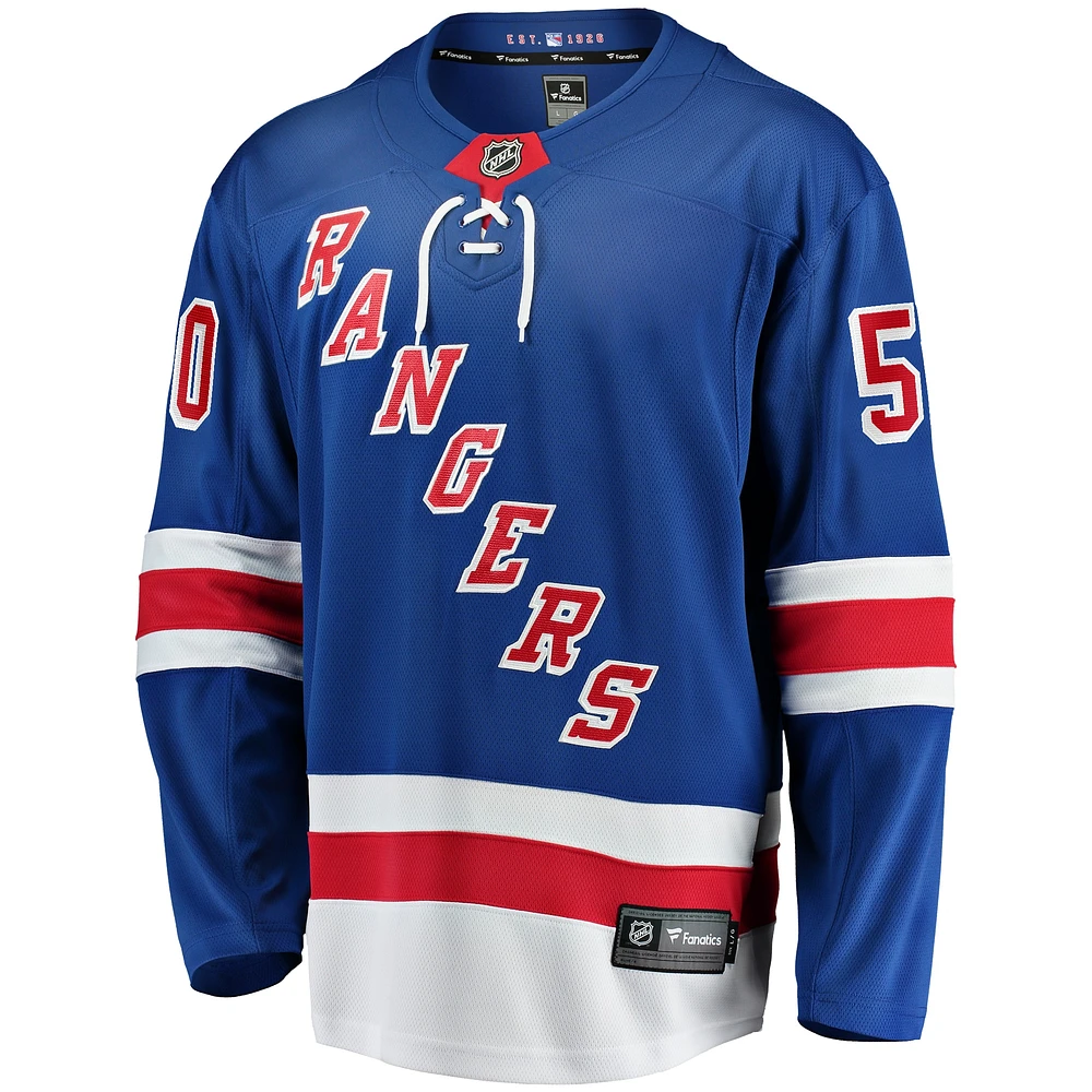 Fanatics pour hommes Will Cuylle bleu New York Rangers Home Premier Breakaway Player - Maillot
