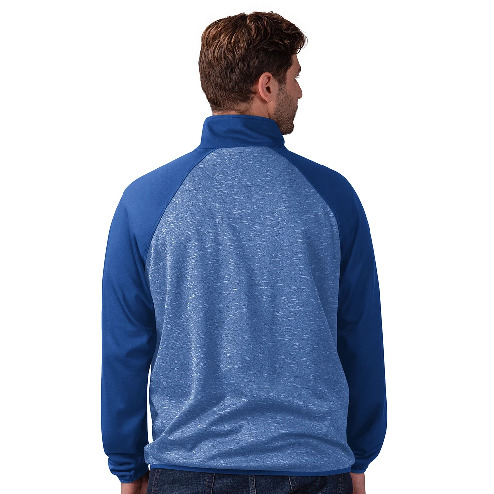 Men's G-III Sports by Carl Banks Blue New York Rangers Runners Raglan Full-Zip Track Jacket