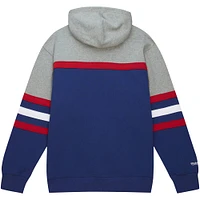 Sweat à capuche bleu/gris Mitchell & Ness pour hommes des Rangers de New York Head Coach