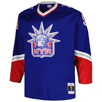Men's Mitchell & Ness Wayne Gretzky Blue New York Rangers Big Tall Line Player Jersey