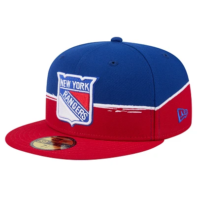 Men's New Era Red/Royal York Rangers Vintage Color Dip 59FIFTY Fitted Hat
