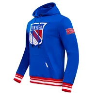 Men's Pro Standard Blue New York Rangers Retro Classic Fleece Pullover Hoodie