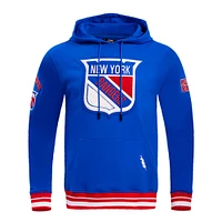 Men's Pro Standard Blue New York Rangers Retro Classic Fleece Pullover Hoodie