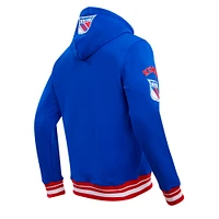 Men's Pro Standard Blue New York Rangers Retro Classic Fleece Pullover Hoodie