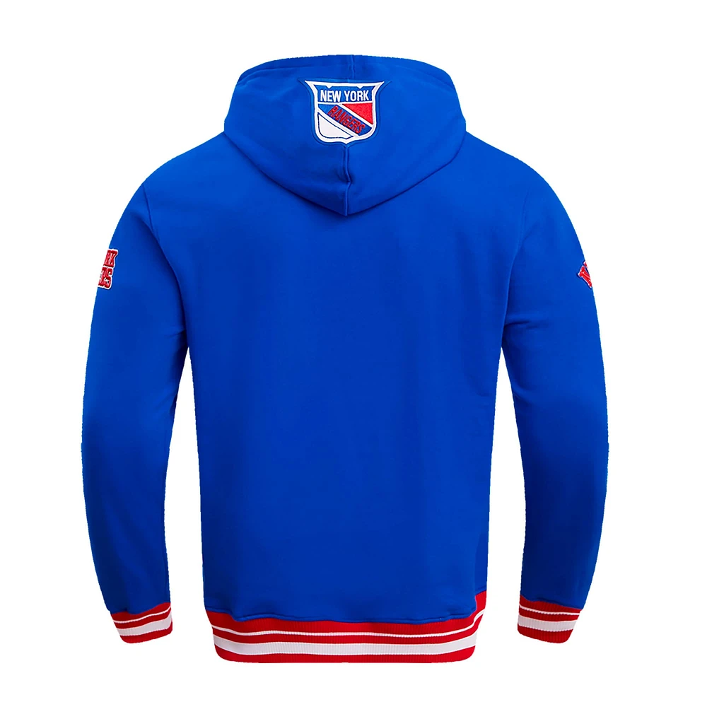 Men's Pro Standard Blue New York Rangers Retro Classic Fleece Pullover Hoodie