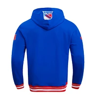 Men's Pro Standard Blue New York Rangers Retro Classic Fleece Pullover Hoodie