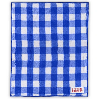 New York Rangers 50'' x 60'' Buffalo Check Frosty Fleece Blanket