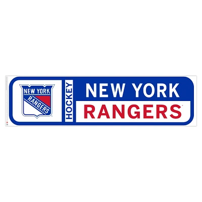 Rangers de New York - 90'' x 23'' Sticker mural repositionnable avec logo d'équipe