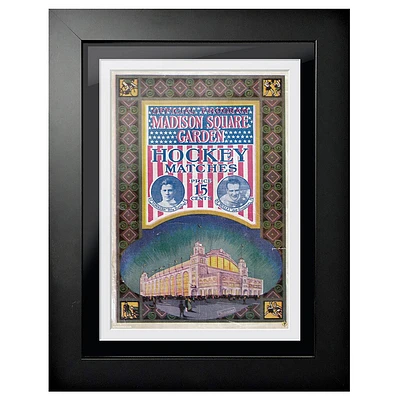Jeu final des Rangers de New York Madison Square Garden - Couverture de programme encadrée 12'' x 16''