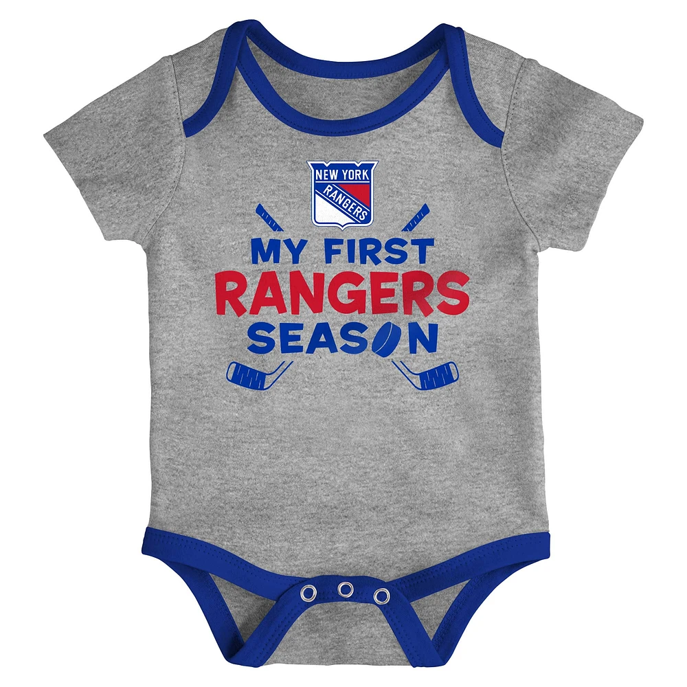 Newborn & Infant New York Rangers Legend Three-Piece Bodysuit Set