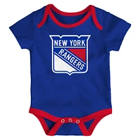 Newborn  New York Rangers Loyal Buddies Three-Pack Bodysuit Set