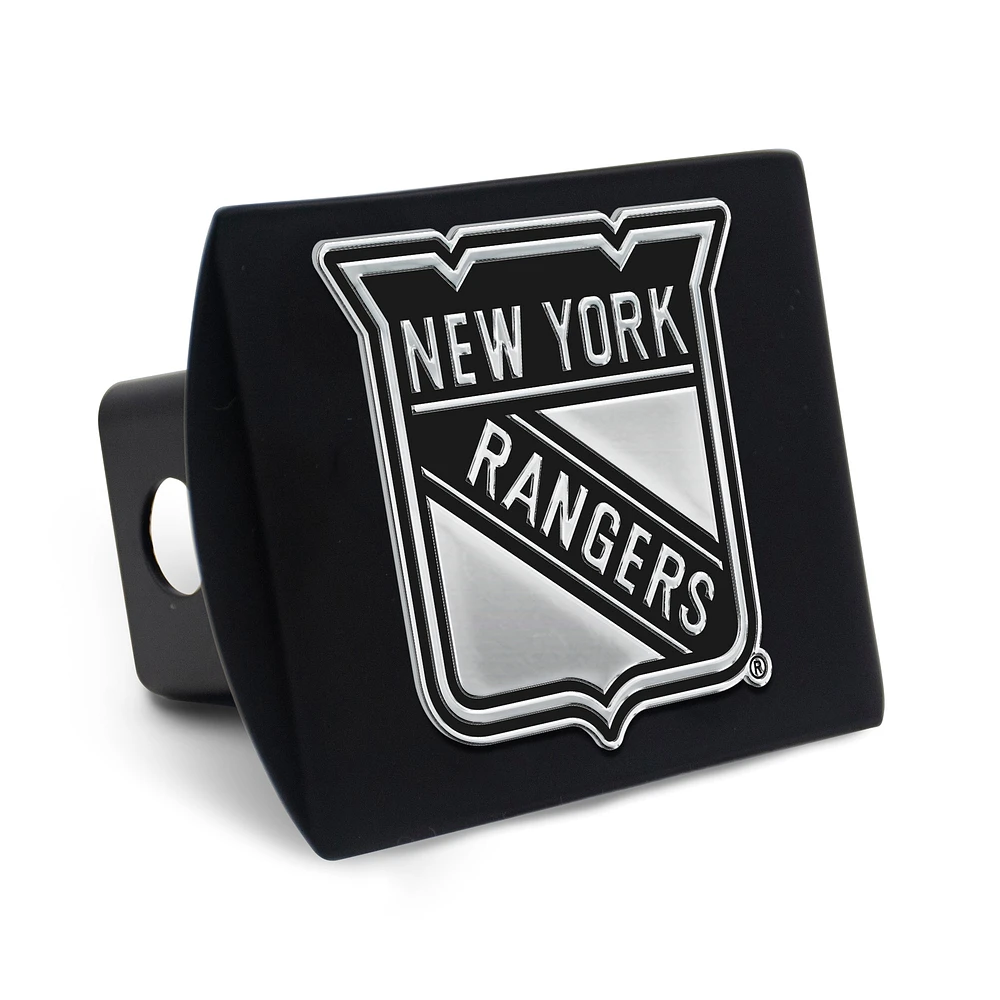 Housse d'attelage WinCraft New York Rangers Premium en métal chromé avec logo