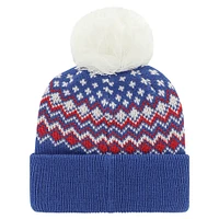 Women's '47 Blue New York Rangers Elsa Cuffed Knit Hat with Pom