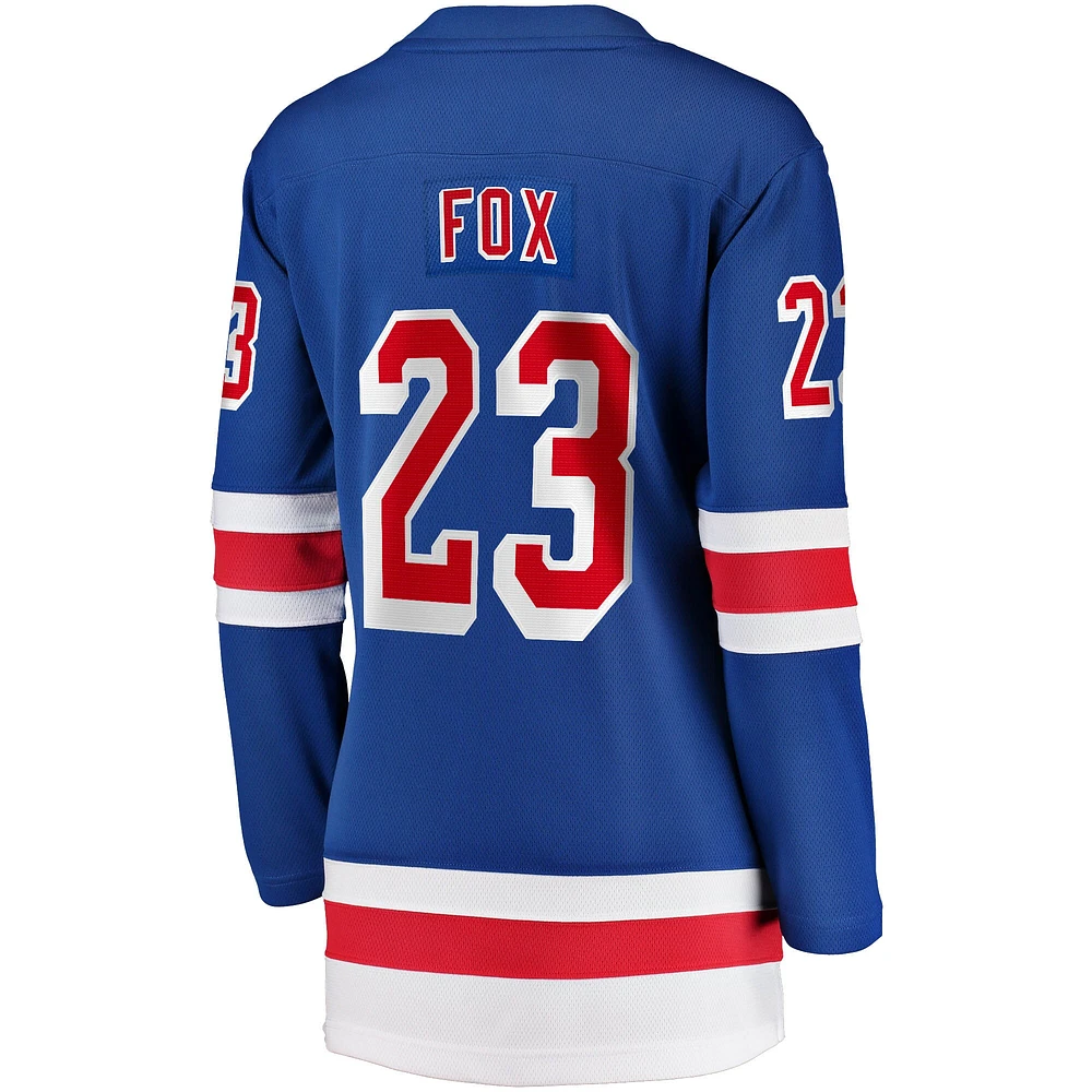Women's Fanatics Adam Fox Blue New York Rangers Home Breakaway Jersey