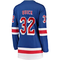 Maillot de joueur échappé à domicile des Rangers New York Fanatics Jonathan Quick bleu pour femmes