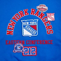 Women's Pro Standard  Blue New York Rangers Area Code Cropped Pullover Sweatshirt